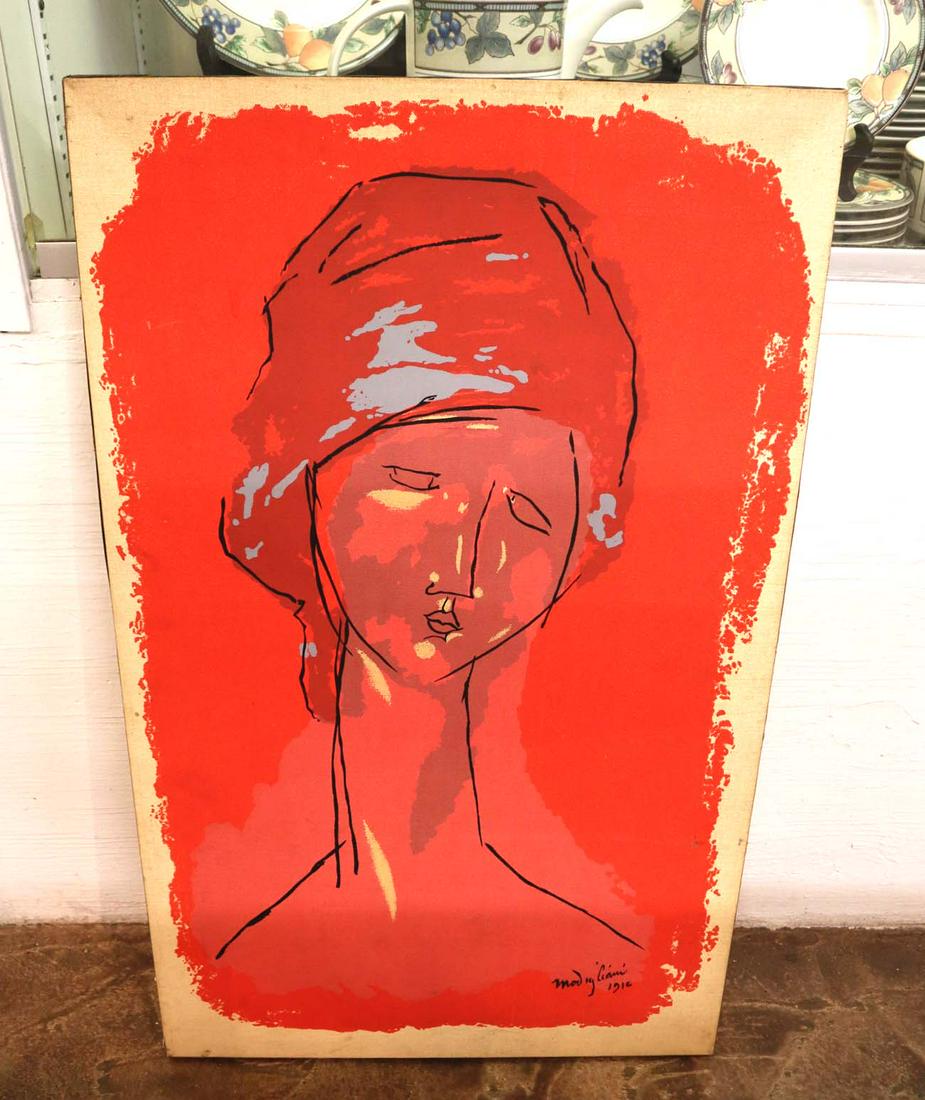 Silk screen artwork signed/dated no frame (1 of 3)