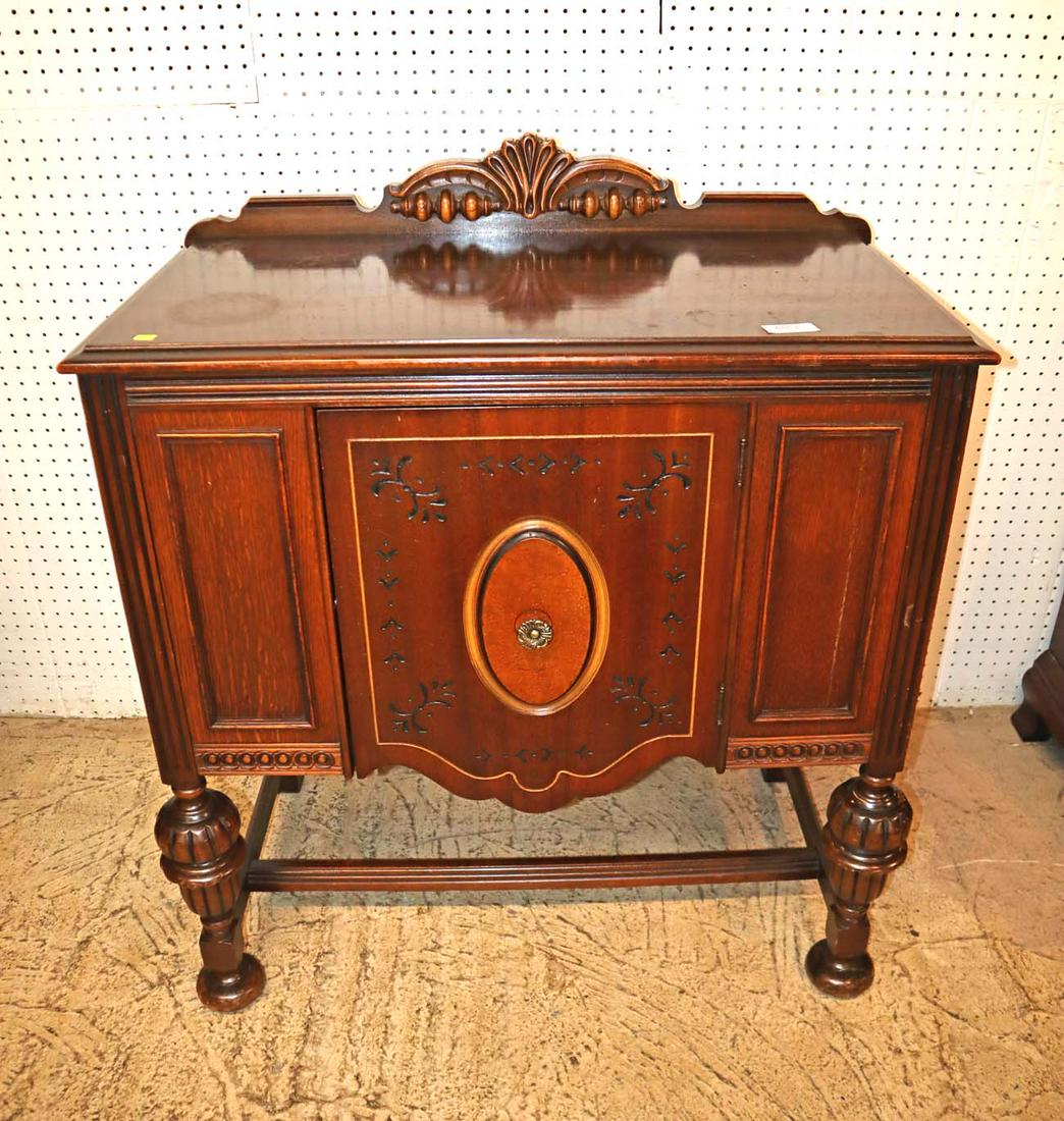 Depression 2 tone walnut 1 door server (1 of 4)