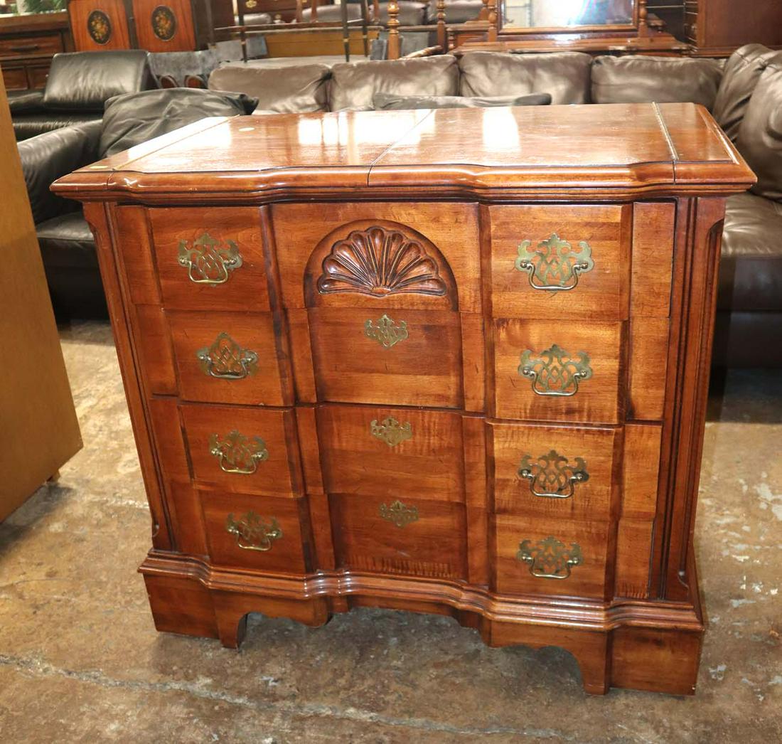 4 drawer shell carved block front mah server (1 of 4)