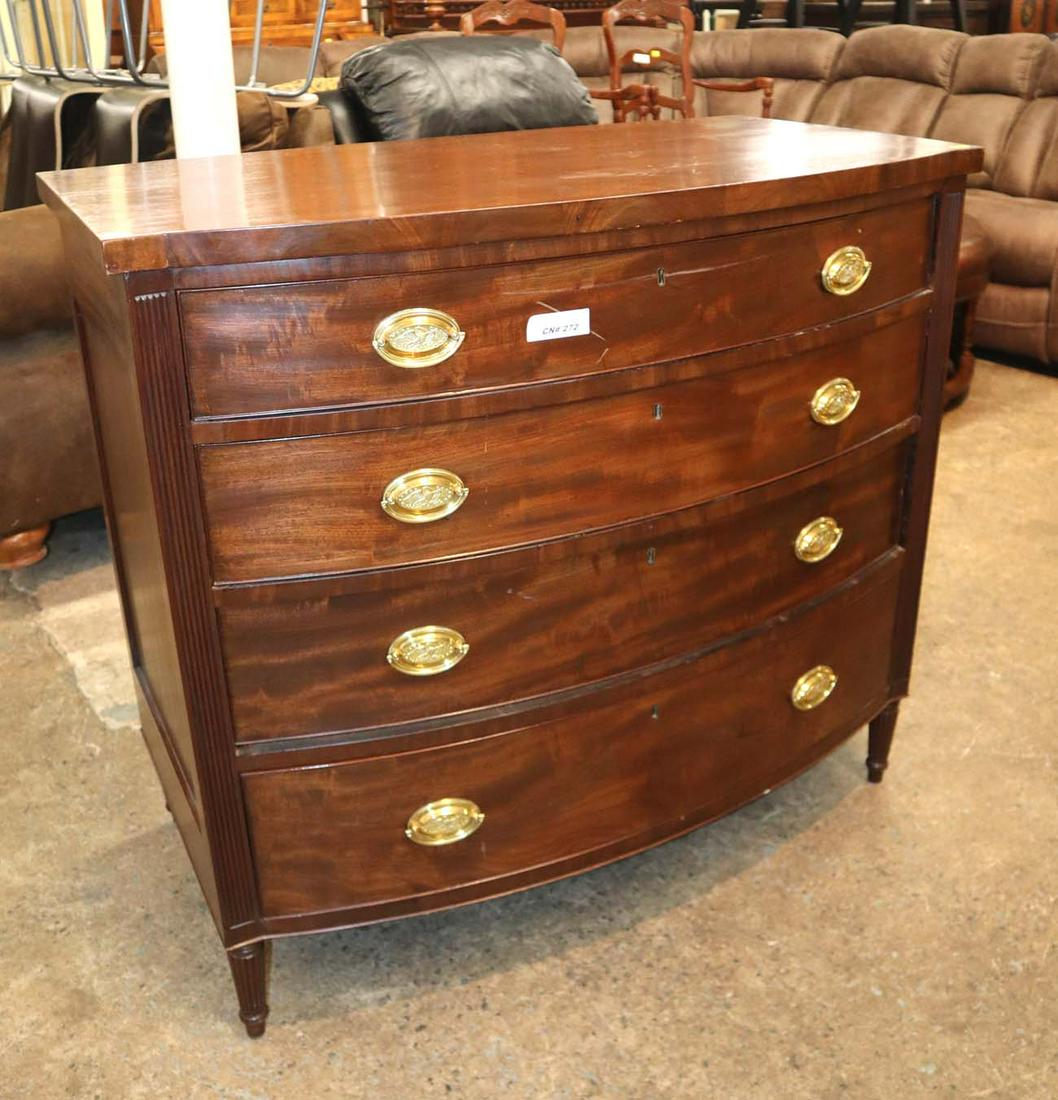 Antique mahogany 4 drawer Sheraton style chest (1 of 4)