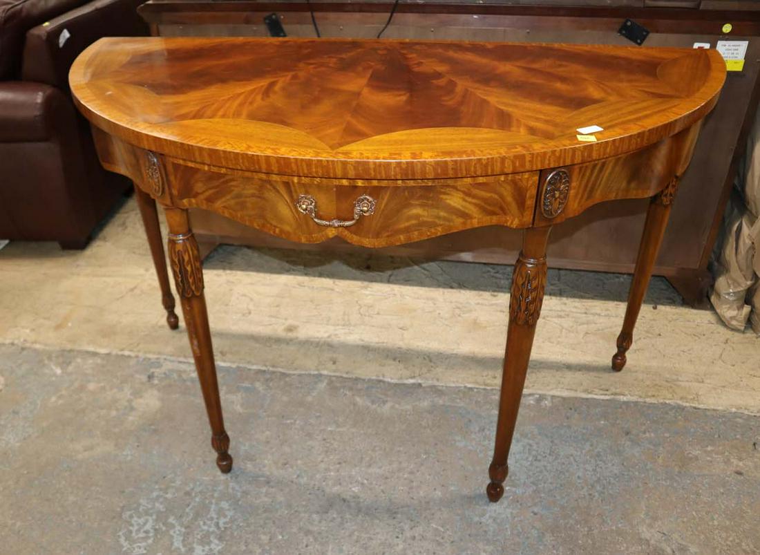 Awesome Maitland Smith Demilune burl mah console table (1 of 5)