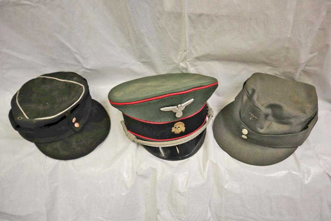 Group of 3 military style hats (1 of 4)