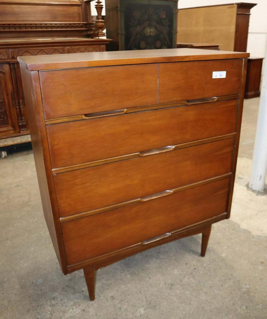 MCM Danish walnut 4 drawer high chest (1 of 4)