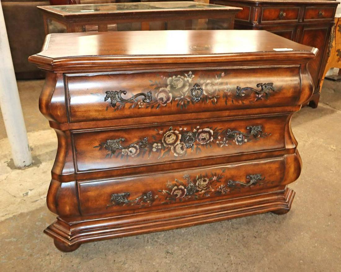 Ethan Allen paint decorated scallop side chest (1 of 5)