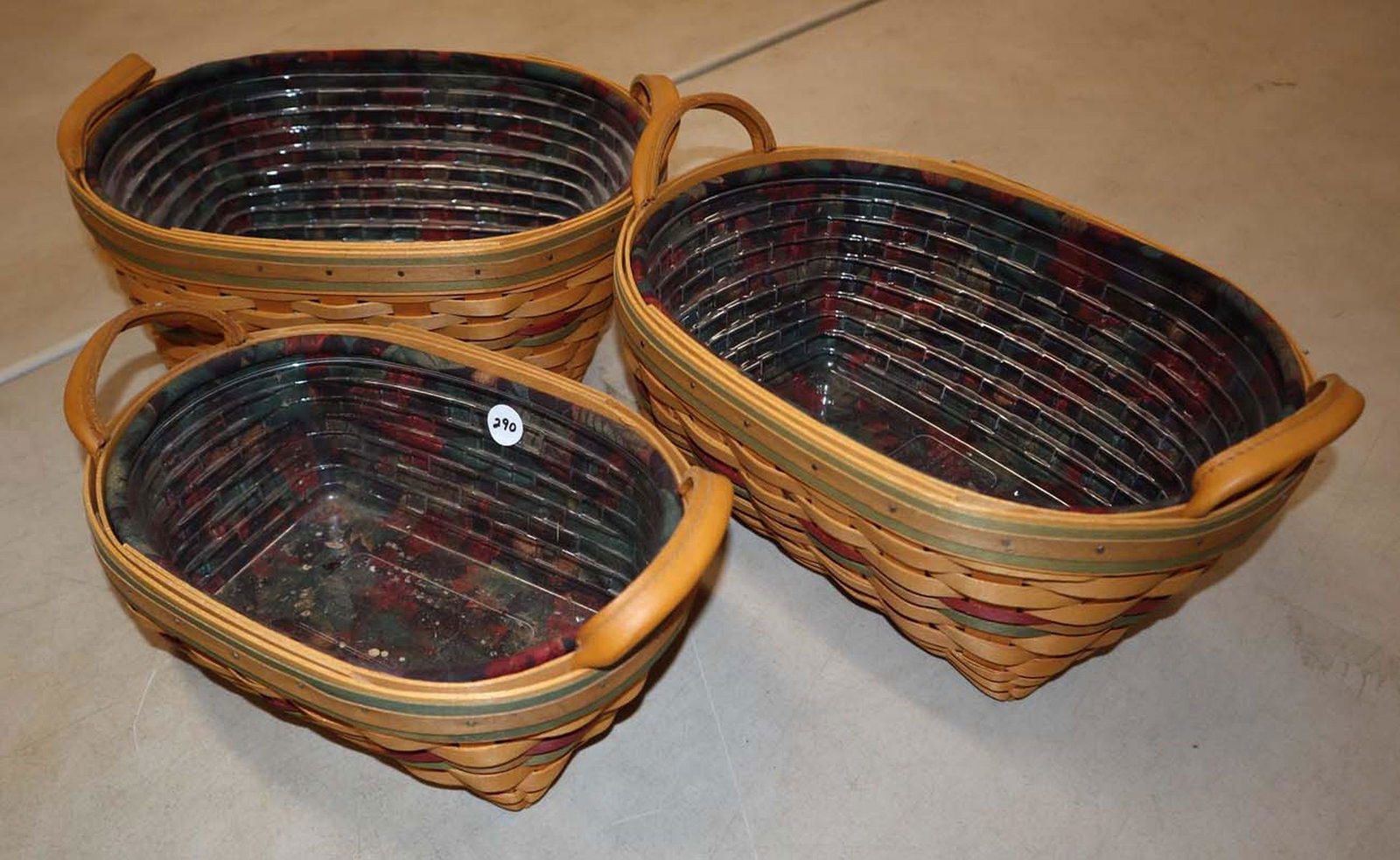 3 Longaberger baskets with inserts (1 of 4)