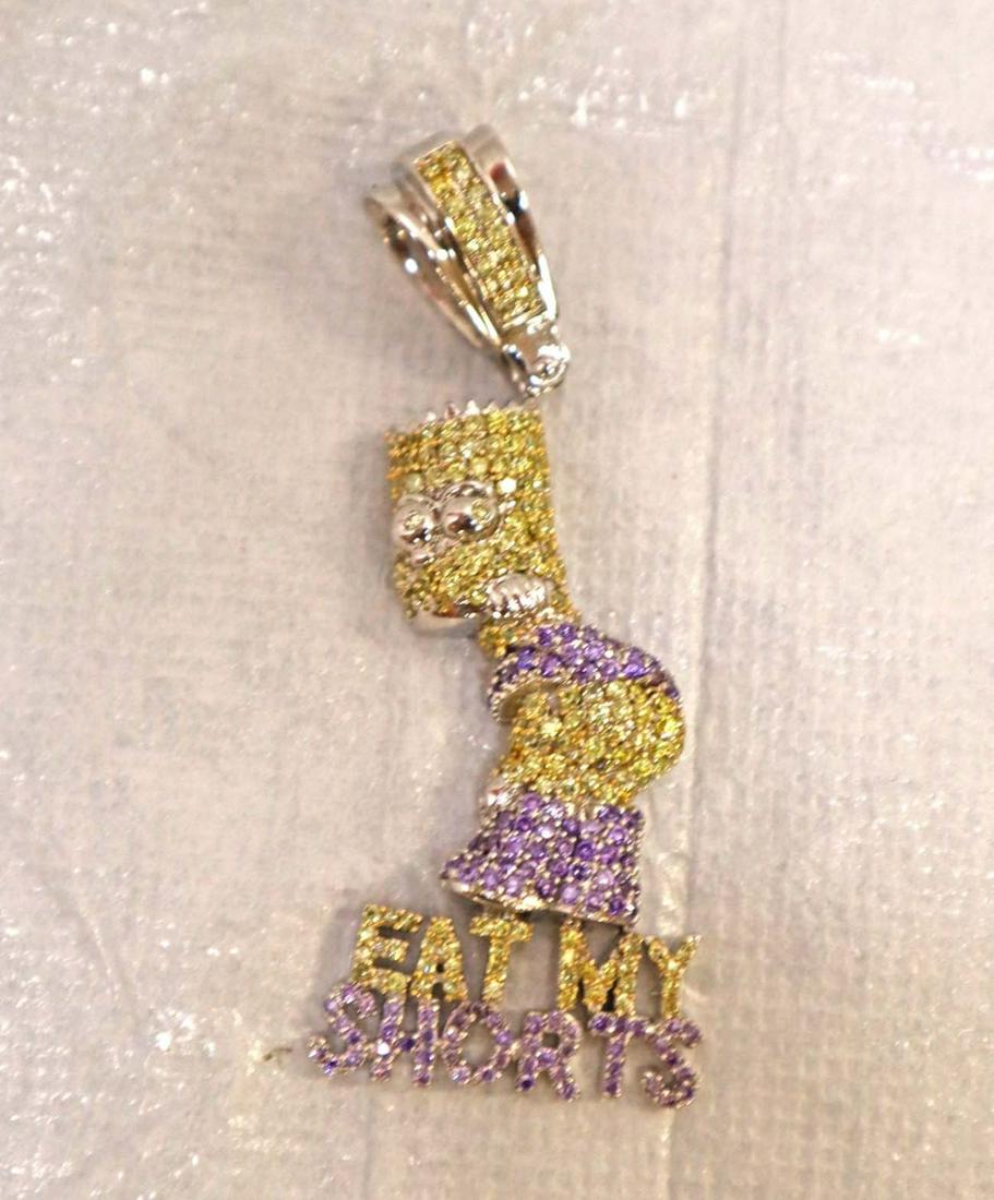 Diamond bart store simpson pendant
