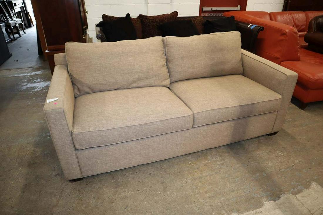 Crate & Barrel tweed style upholstered sofa (1 of 4)