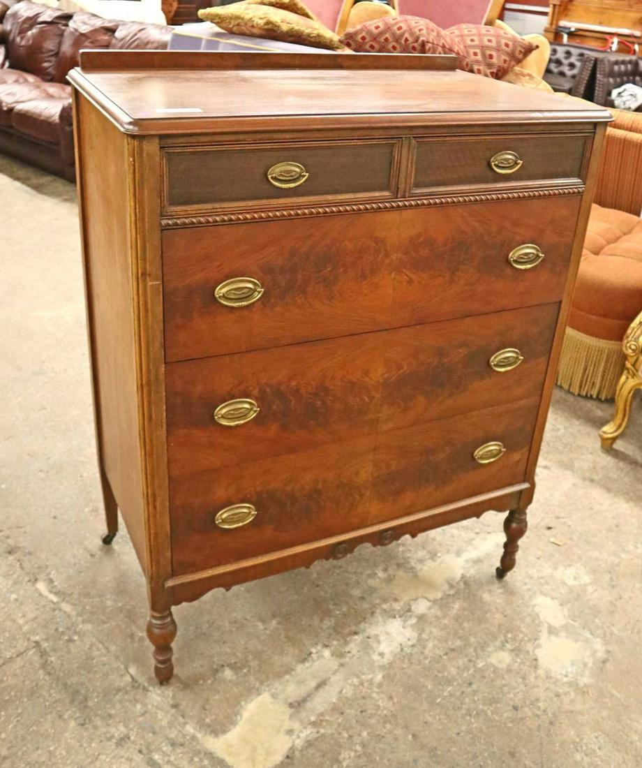 Vintage walnut 2 over 3 high chest (1 of 4)