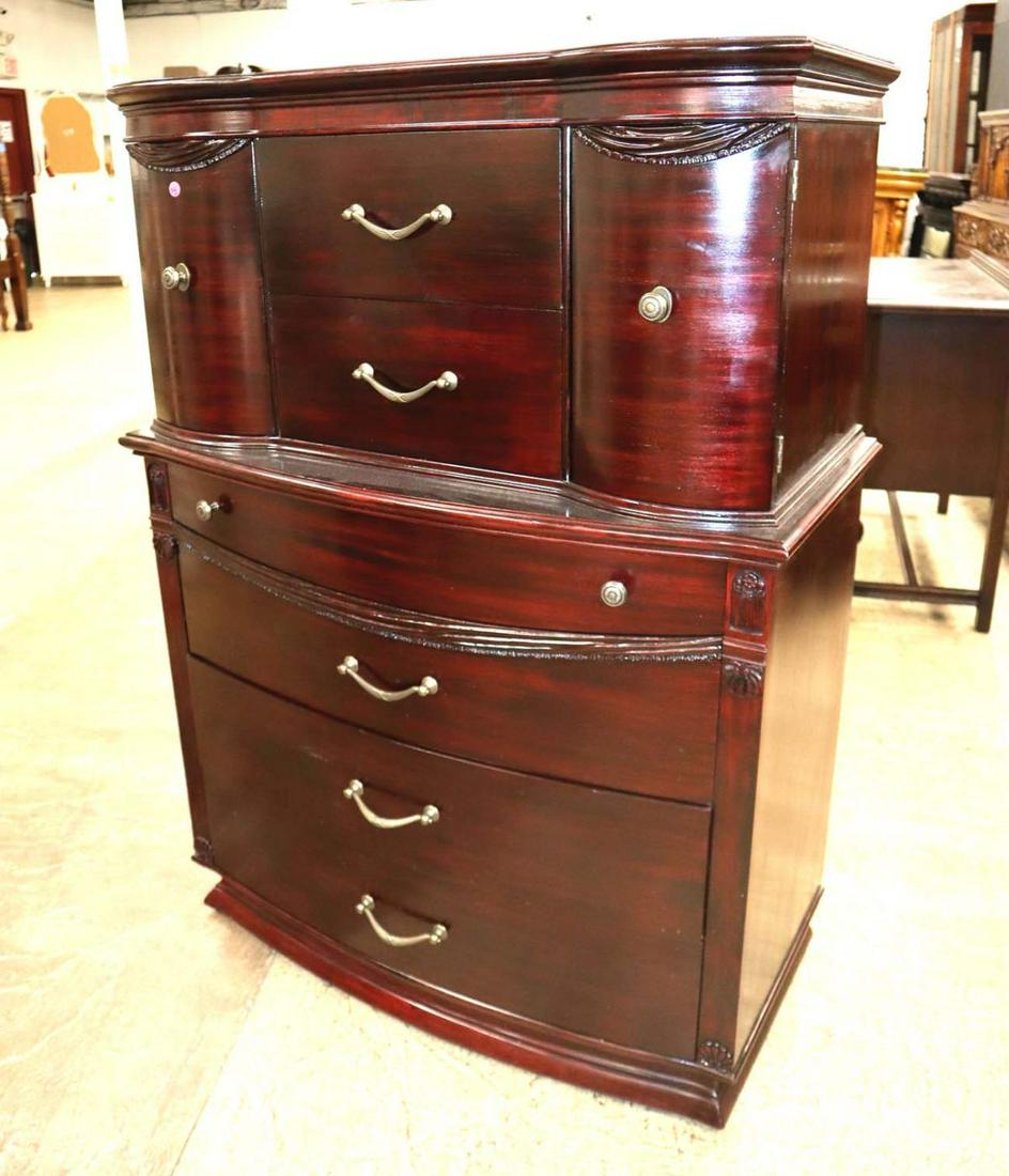 Vintage solid mahogany high chest (1 of 4)