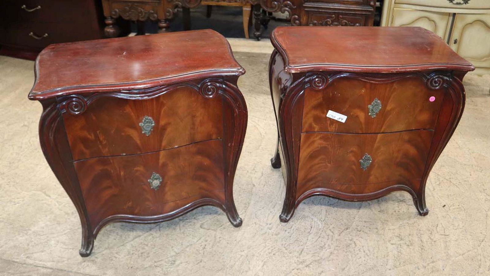 PR vintage burl mahogany FR style nightstands (1 of 5)