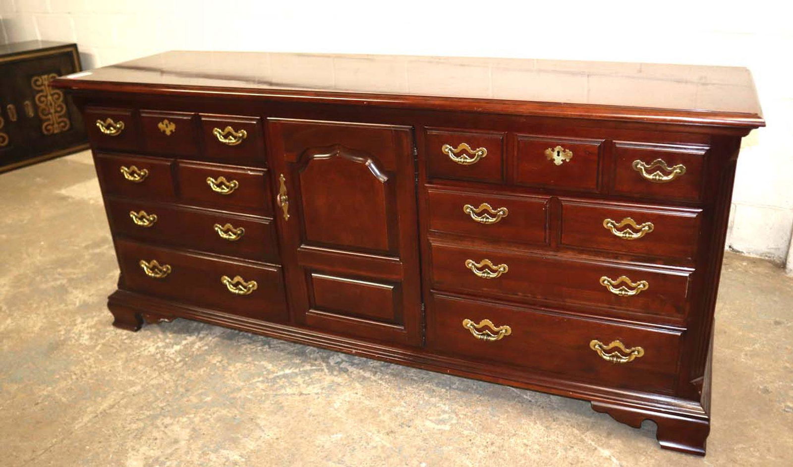 Thomasville solid cherry low chest: Thomasville solid cherry low chest approx. 72" w x 20" d x 32" h