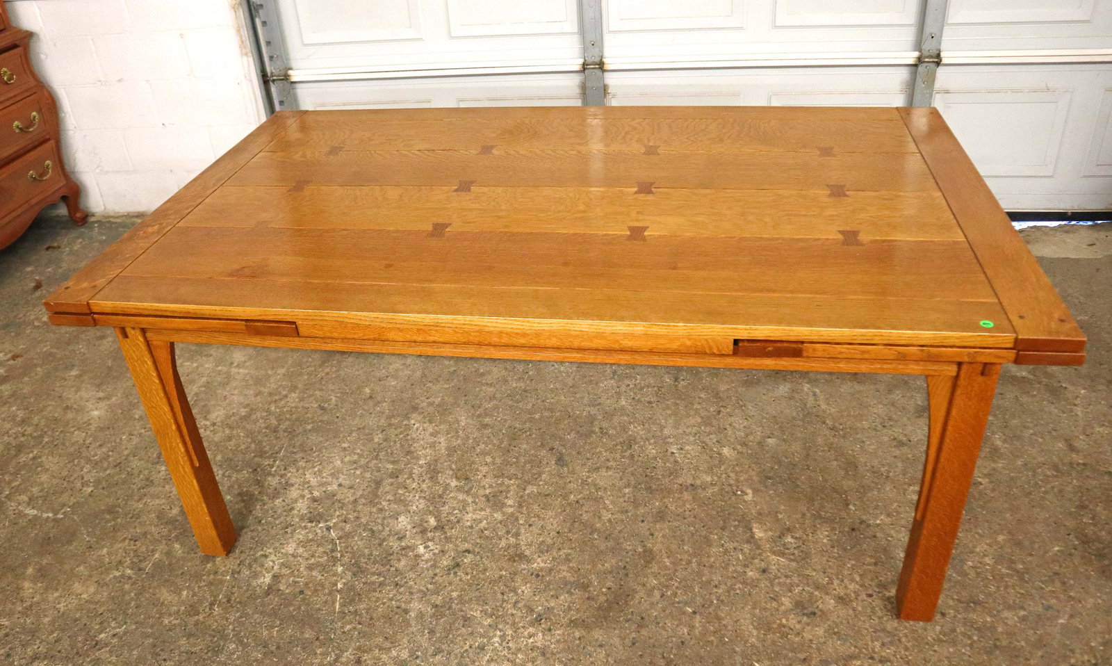 Stickley mission oak dining room table (1 of 6)