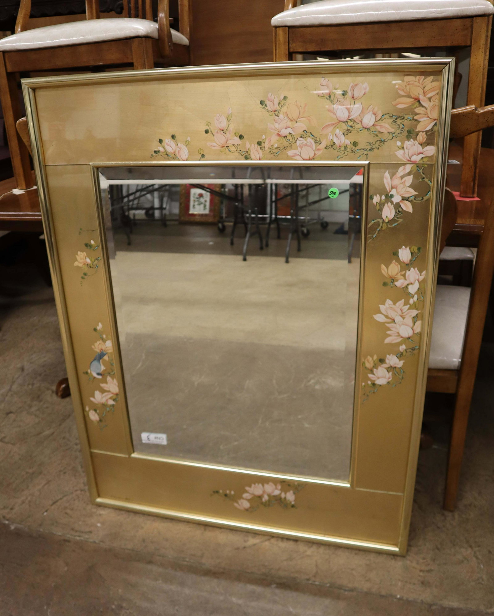 LaBarge artist signed/dated decorator mirror (1 of 5)