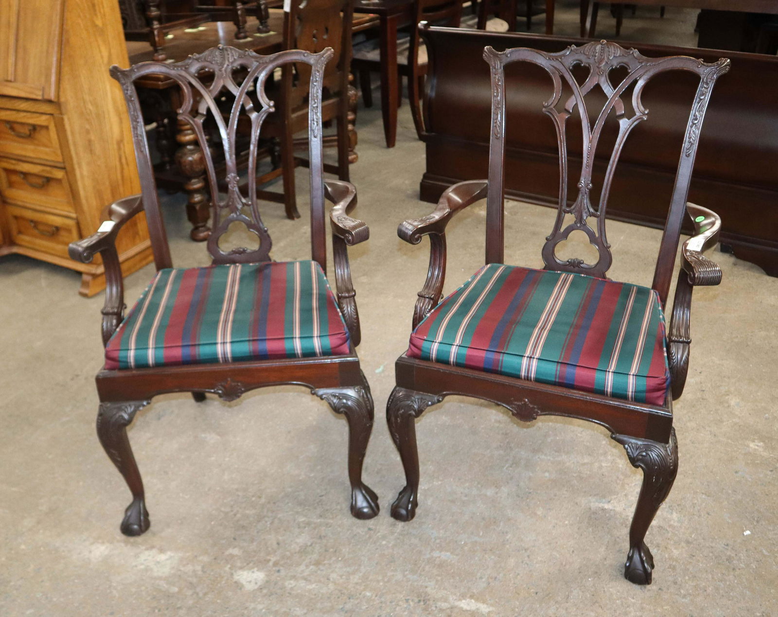 PR William Alan Inc. solid mahogany arm chairs (1 of 4)