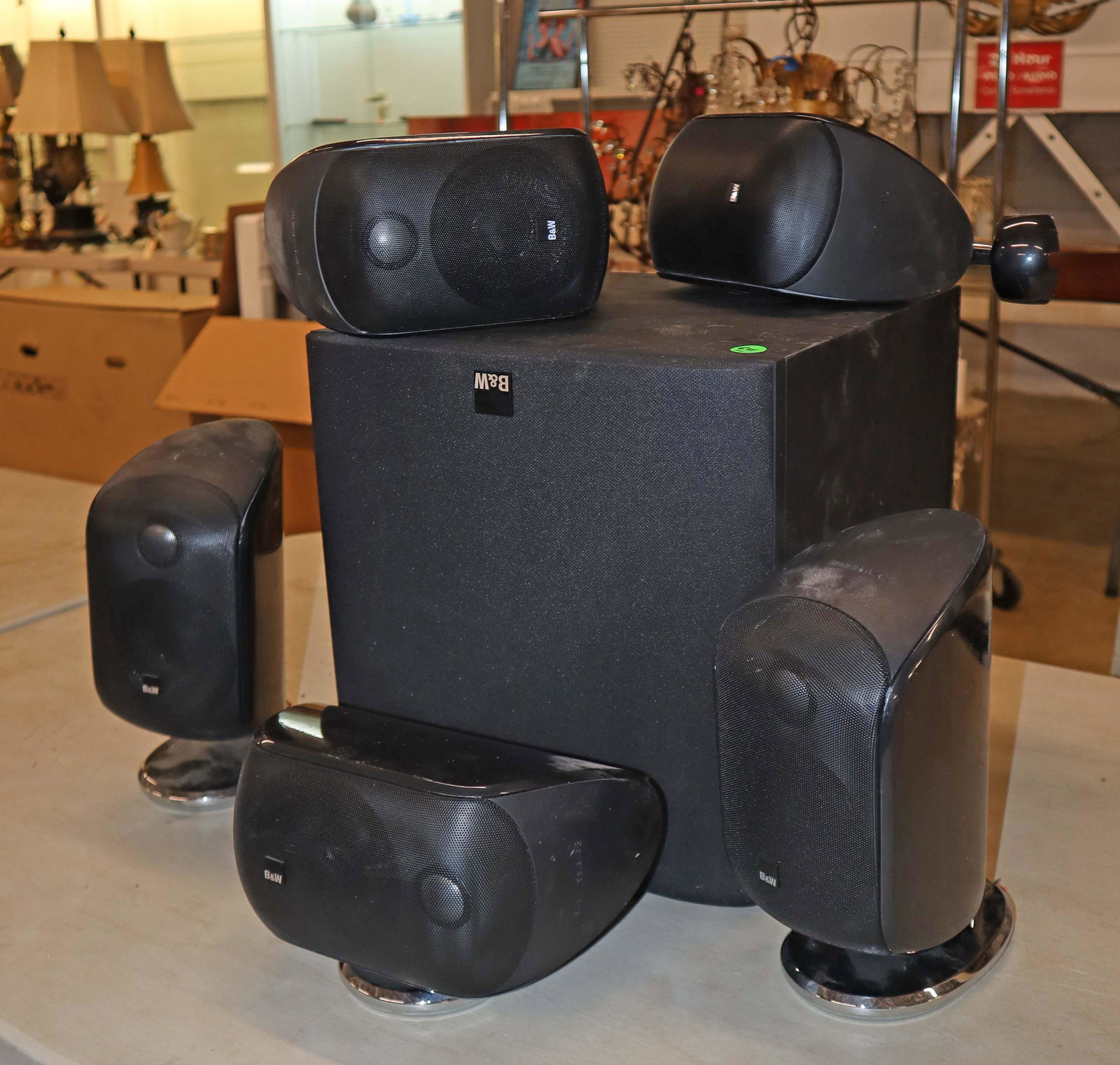 B&W 6pc surround sound speaker set (1 of 3)