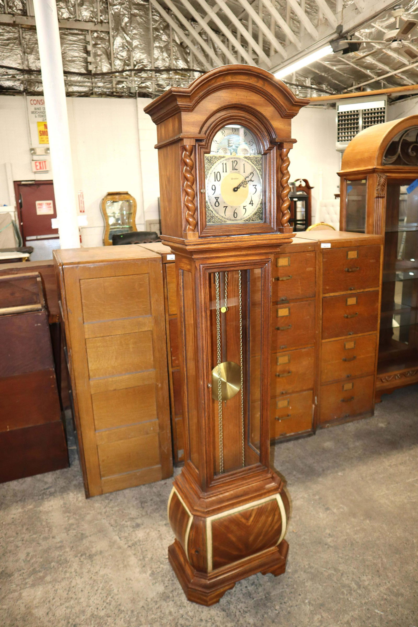 Herschedes oak case grandmother clock (1 of 6)