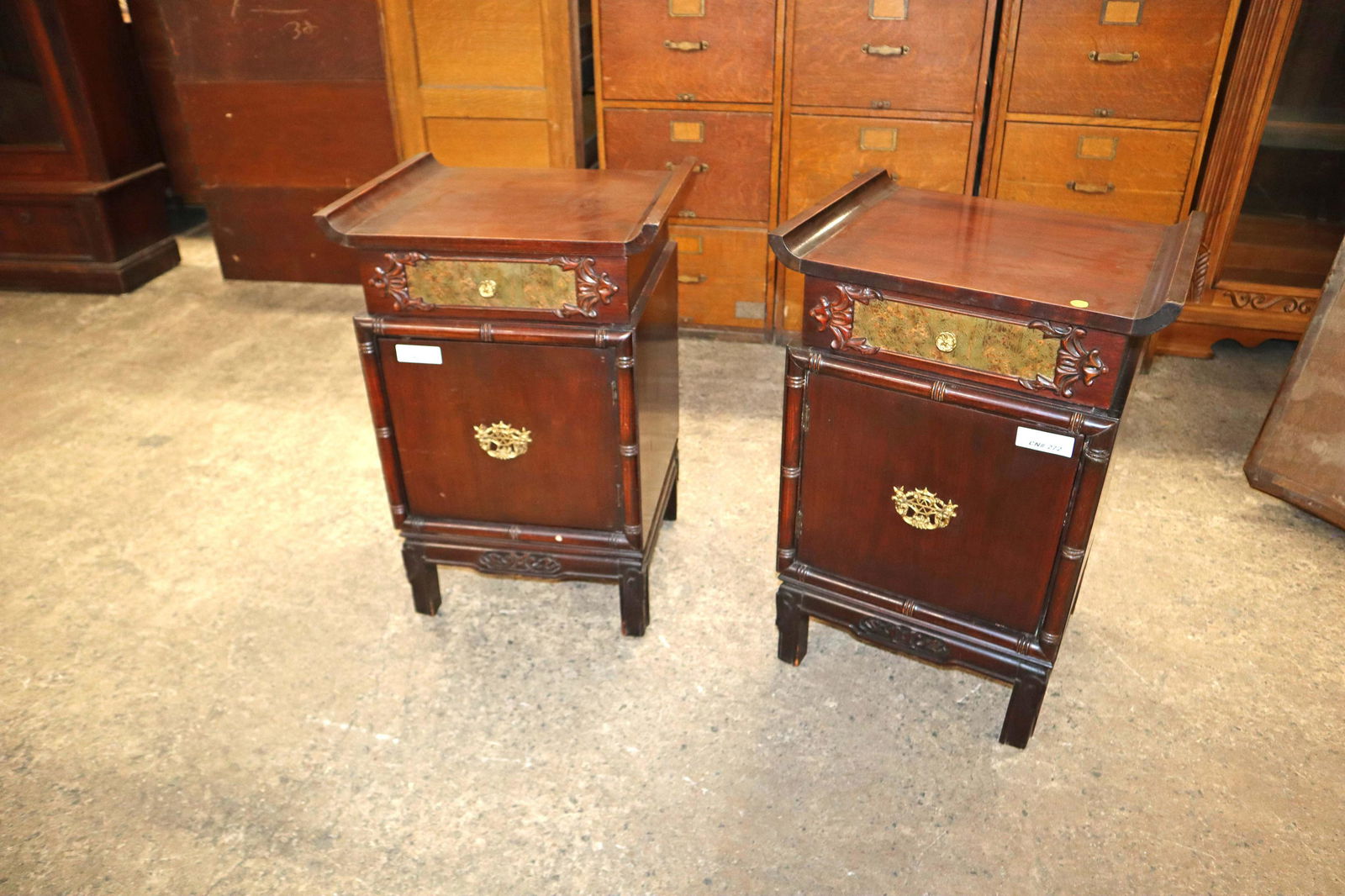 PR Asian inspired hardwood nightstands (1 of 5)