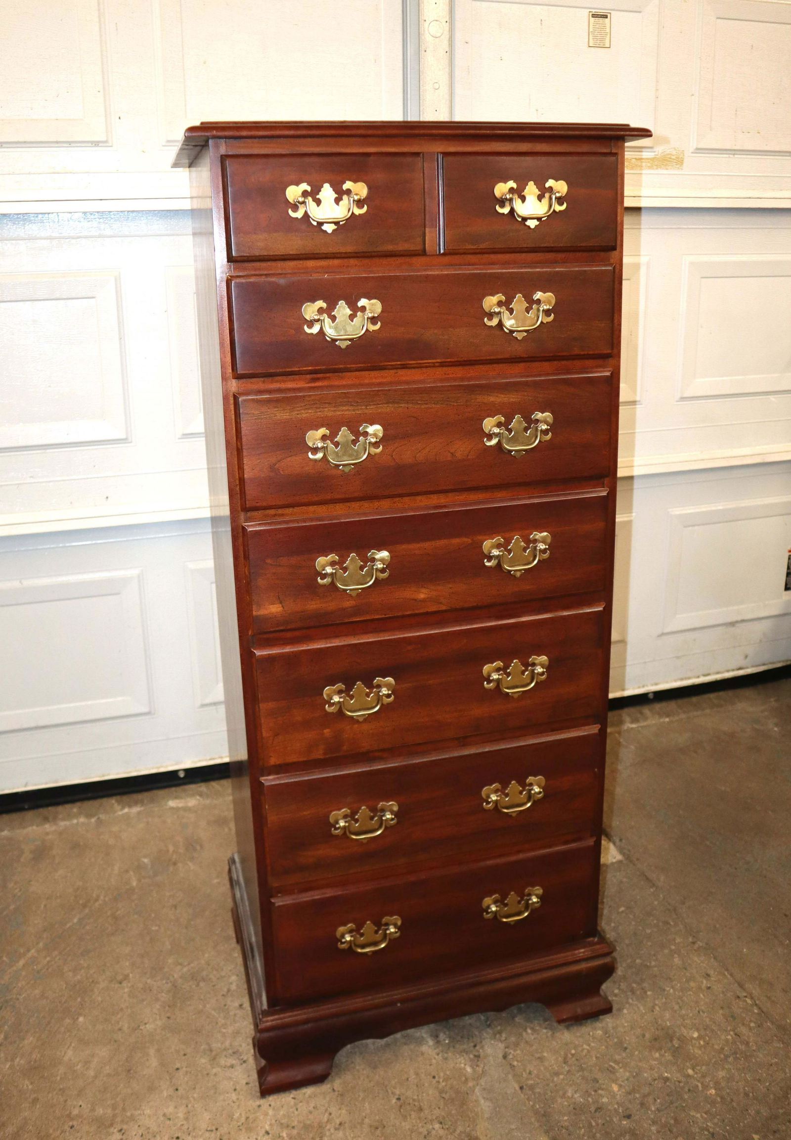 Solid cherry bracket foot  lingerie chest (1 of 4)