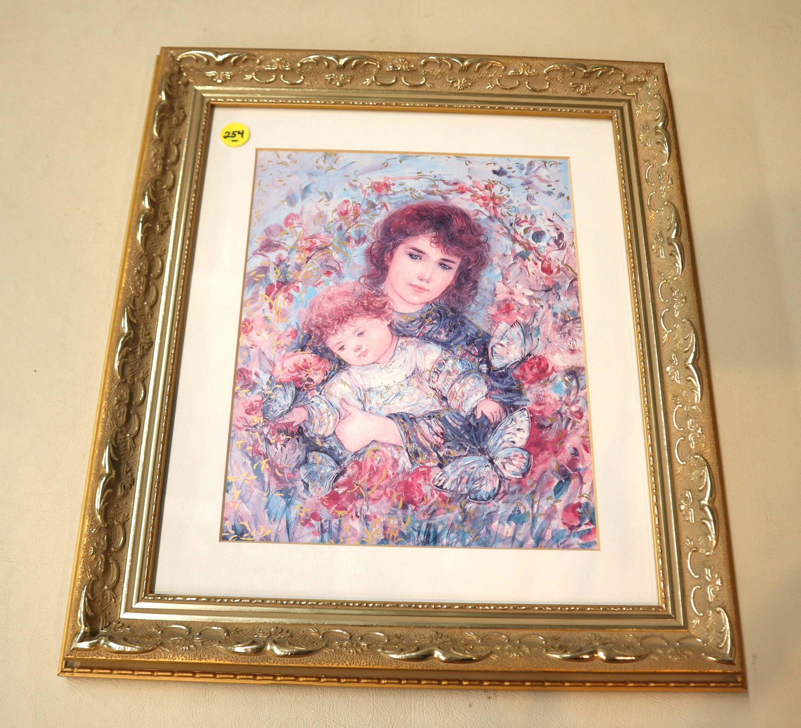 Edna Hibel "Elaine Iera in the Garden": Edna Hibel "Elaine Iera in the Garden" approx. 14" w x 16" h