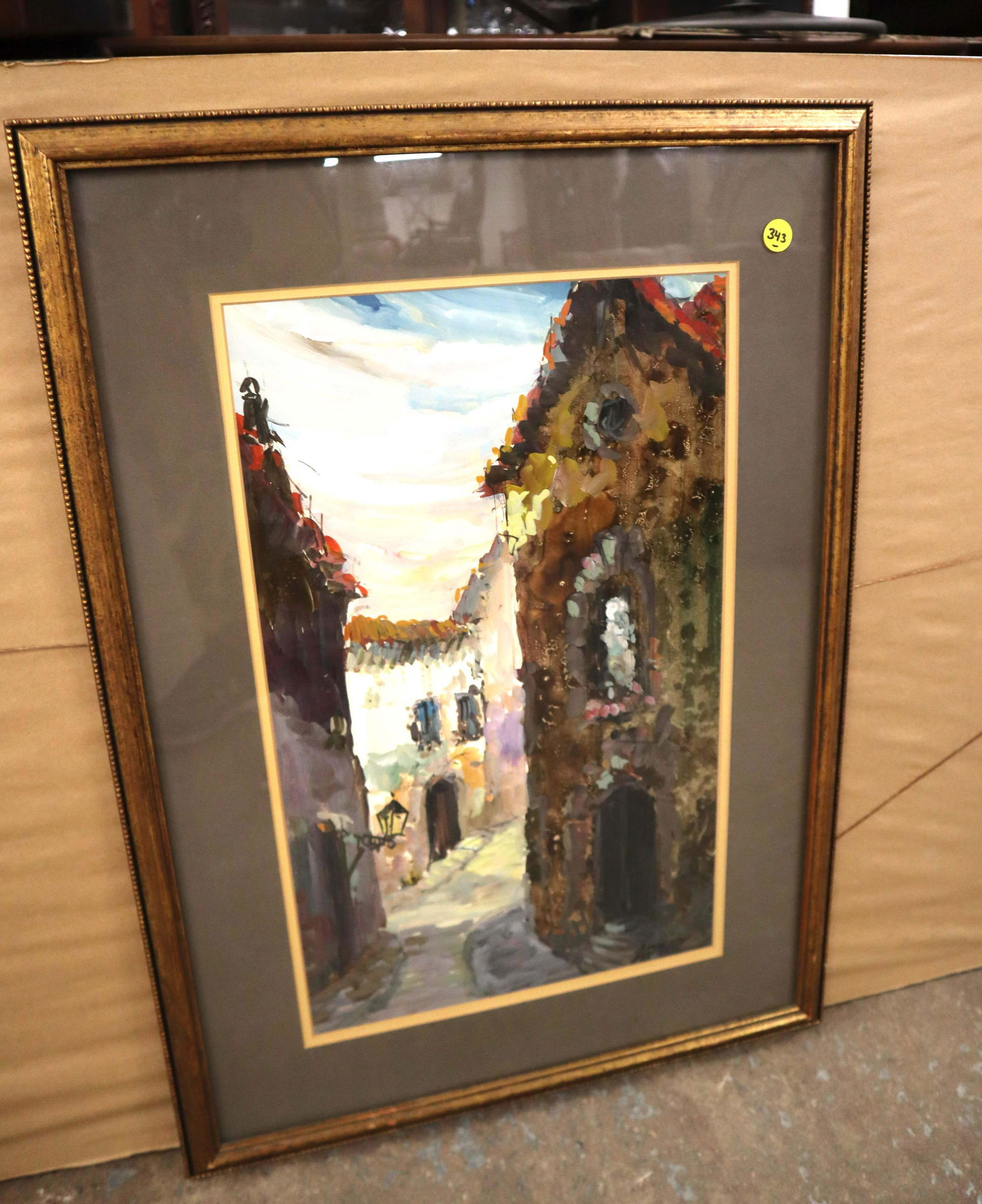 Signed water color under glass (1 of 3)