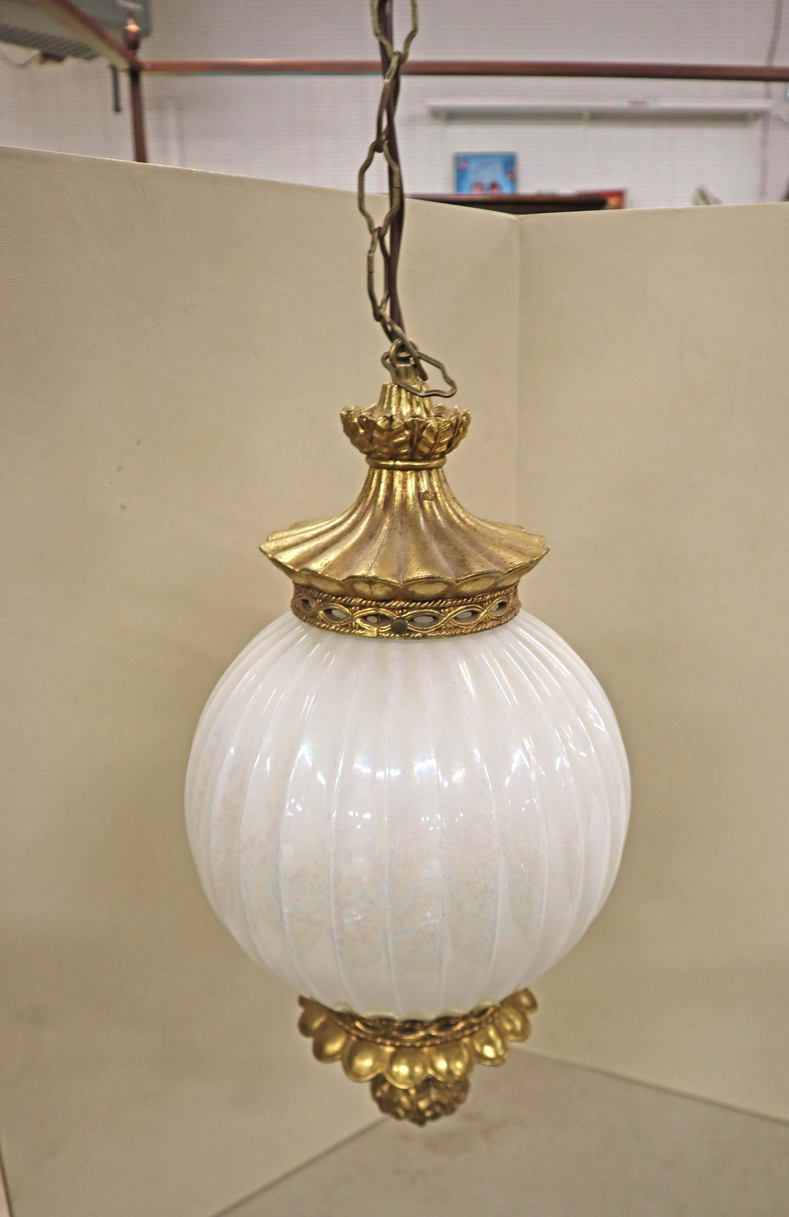 MCM hanging wall lamp with shade (1 of 2)
