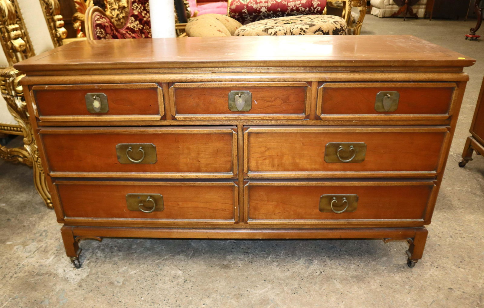 MCM Kent Coffey cherry low chest and mirror (1 of 7)