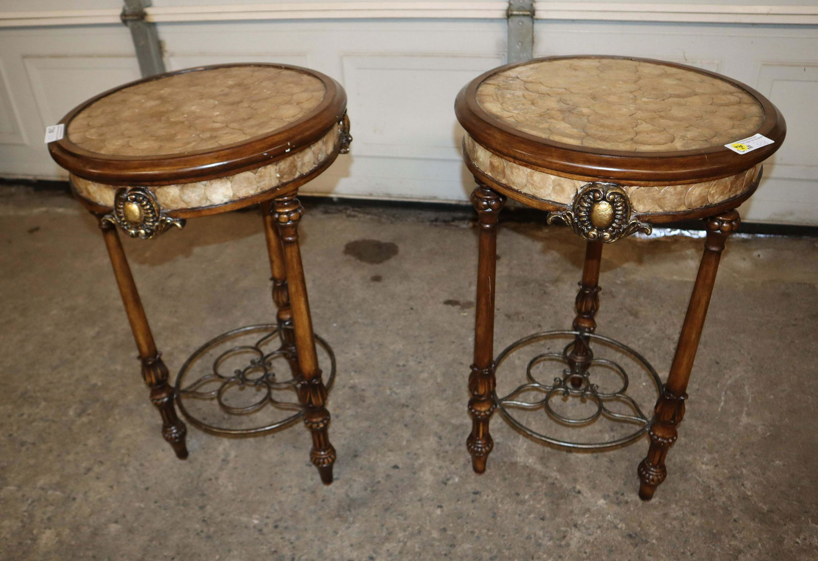 PR seashell scallop top lamp tables (1 of 5)