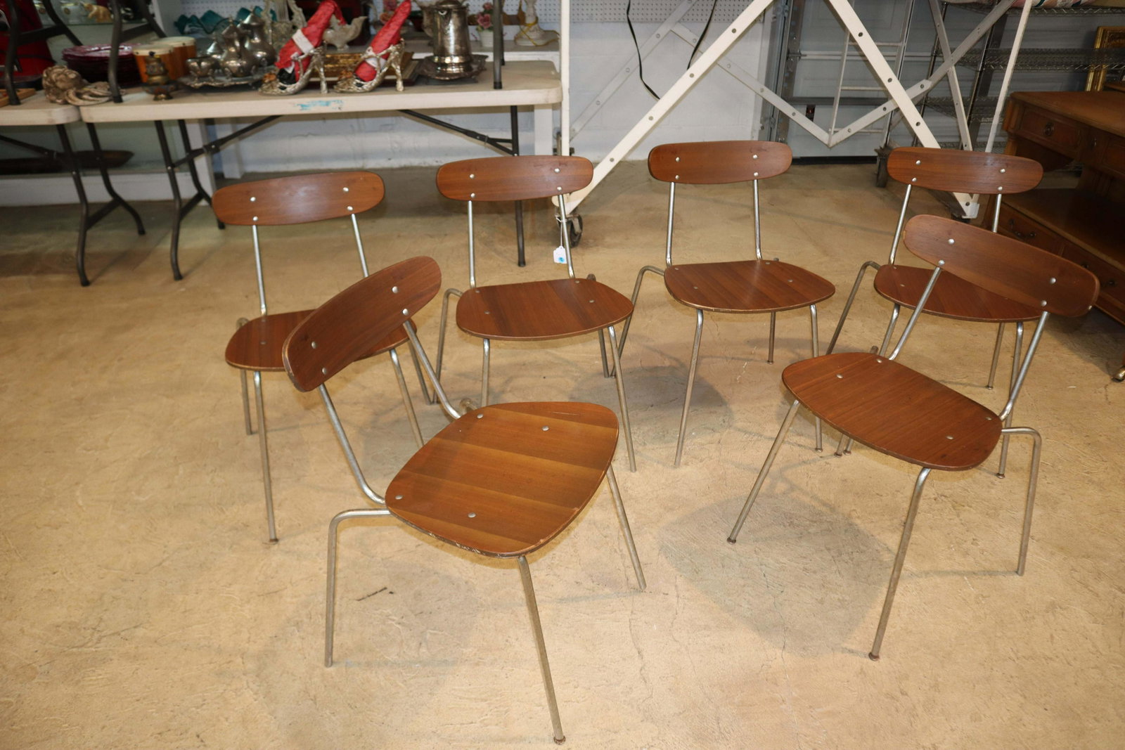 Set of 6 R-Way rosewood modern design chairs (1 of 8)