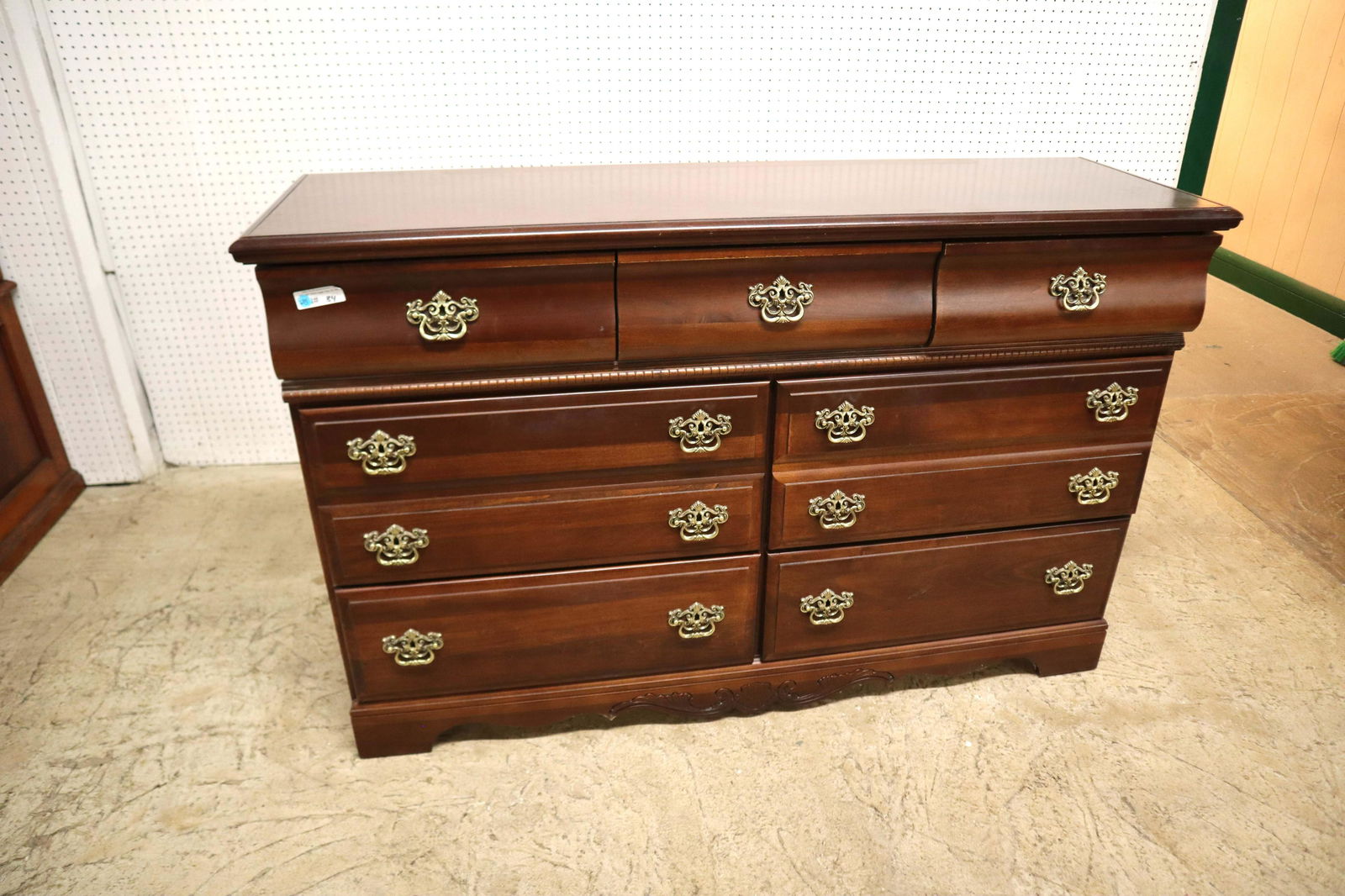 Contemporary mahogany Cherry finish chest (1 of 5)
