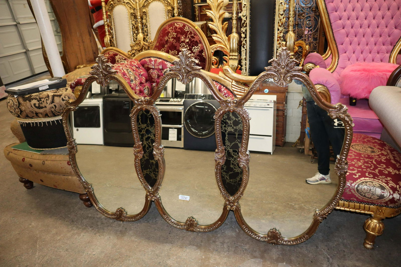 Vintage Italian 3 section mirror (1 of 3)