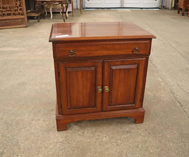 Pennsylvania House solid cherry nightstand: Pennsylvania House solid cherry 1 drawer 2 door nightstand approx. 22" w x 16" d x 24" h