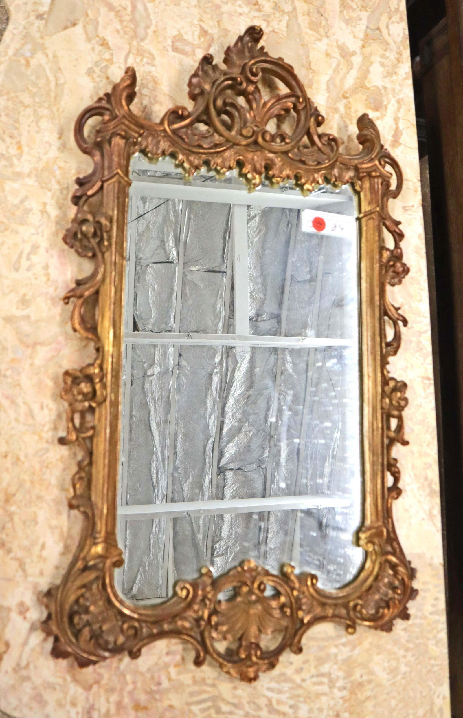 Vintage carved & fancy Syroco wood mirror (1 of 5)