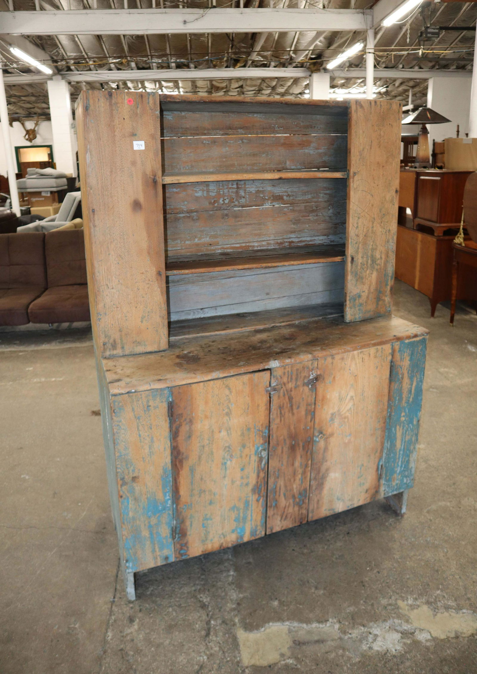 Antique primitive country step back cupboard (1 of 4)