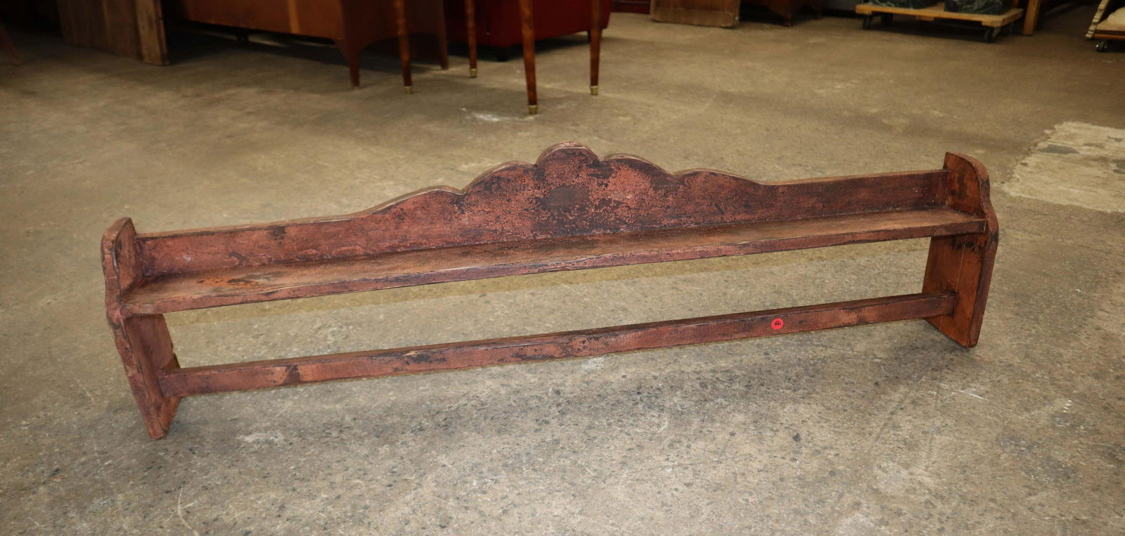 Antique primitive hanging plate shelf (1 of 4)