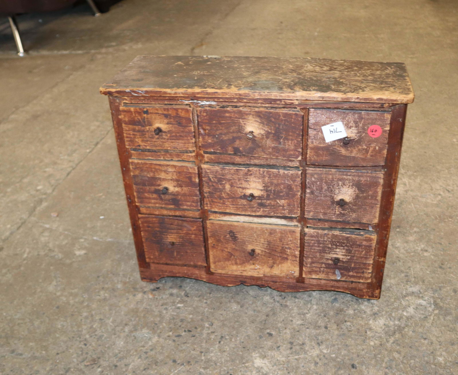 Antique primitive 9 drawer spice chest (1 of 4)