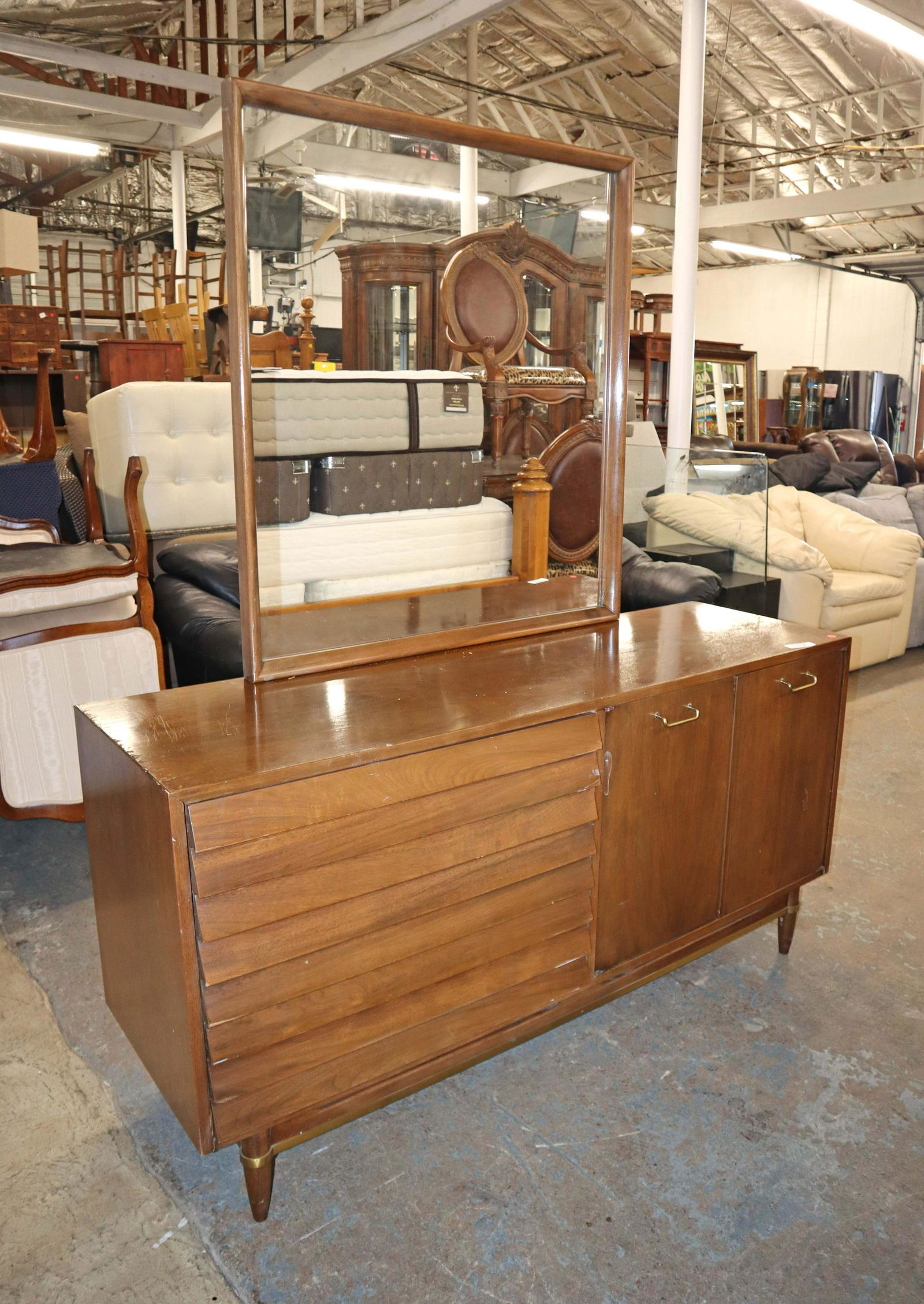 American of Martinsville MCM walnut dresser (1 of 5)
