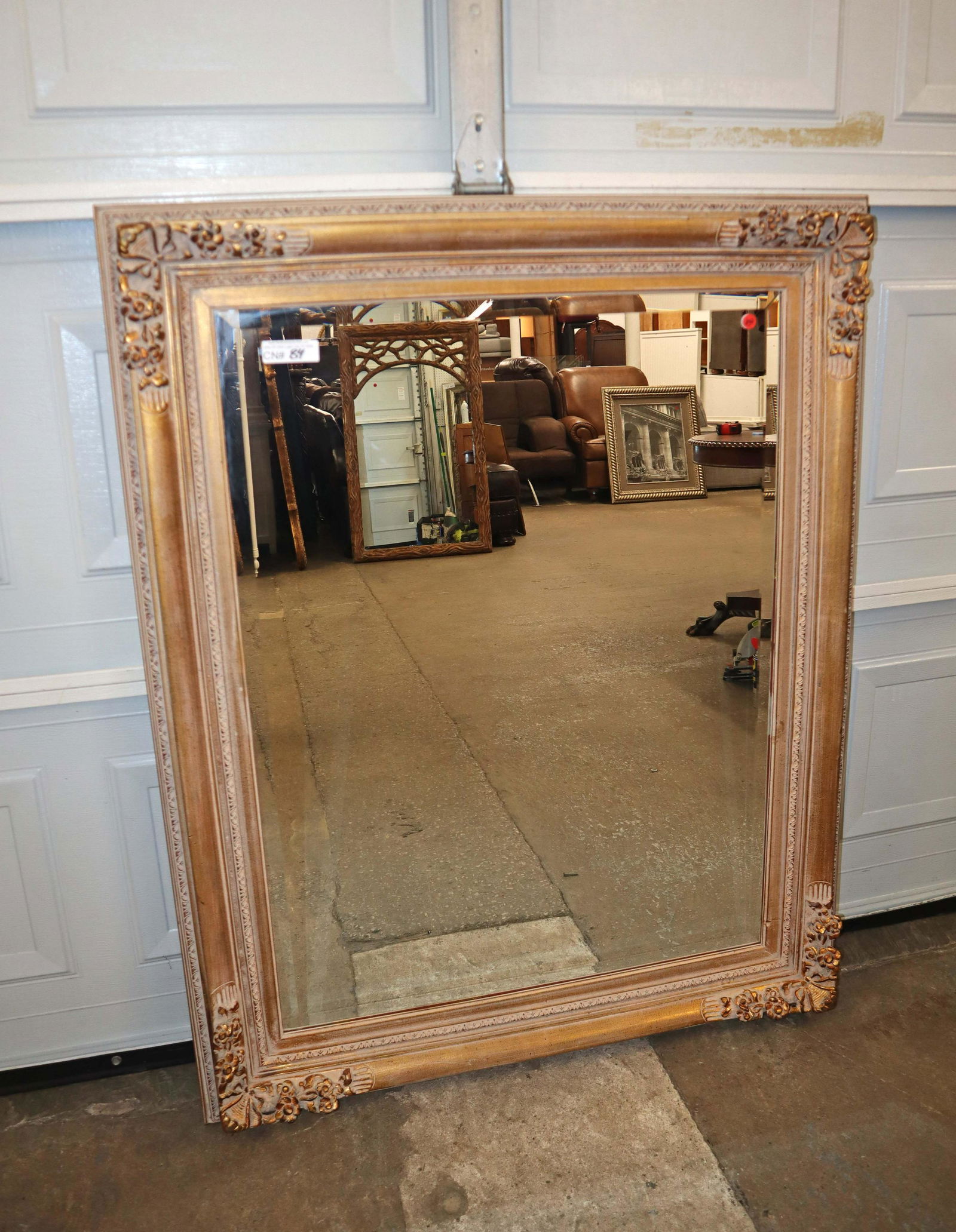 Fancy carved bevel glass decorator mirror (1 of 3)