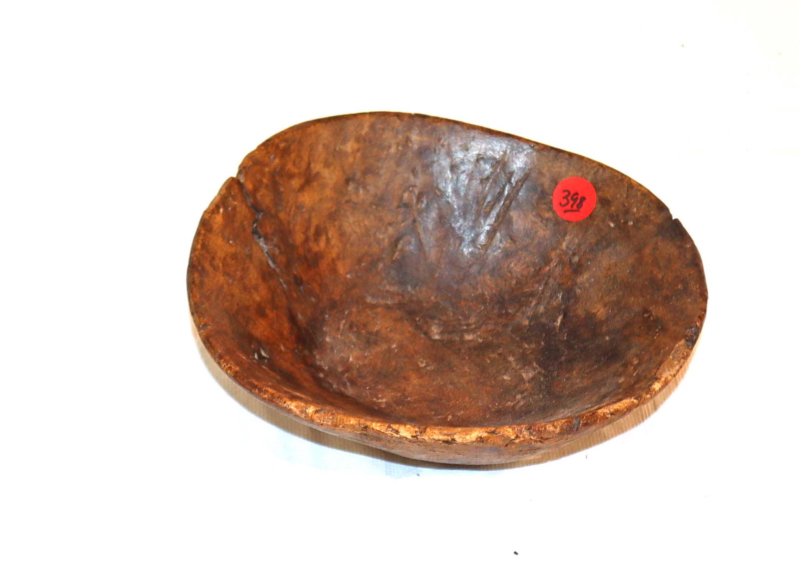 Antique primitive wooden eating bowl (1 of 3)