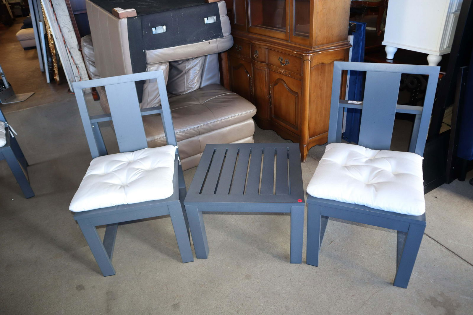 3pc Pottery Barn Patio Set: table and 2 chairs (1 of 4)
