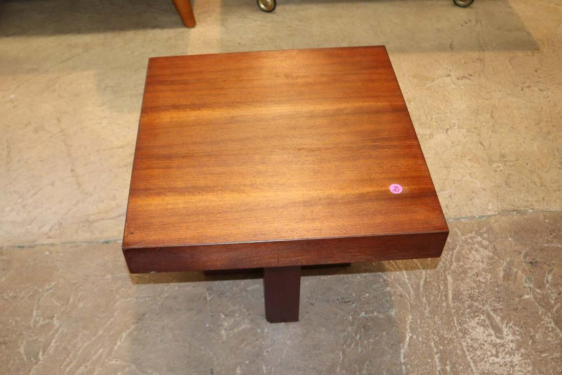 Mid century modern Danish walnut cross base side table (1 of 5)