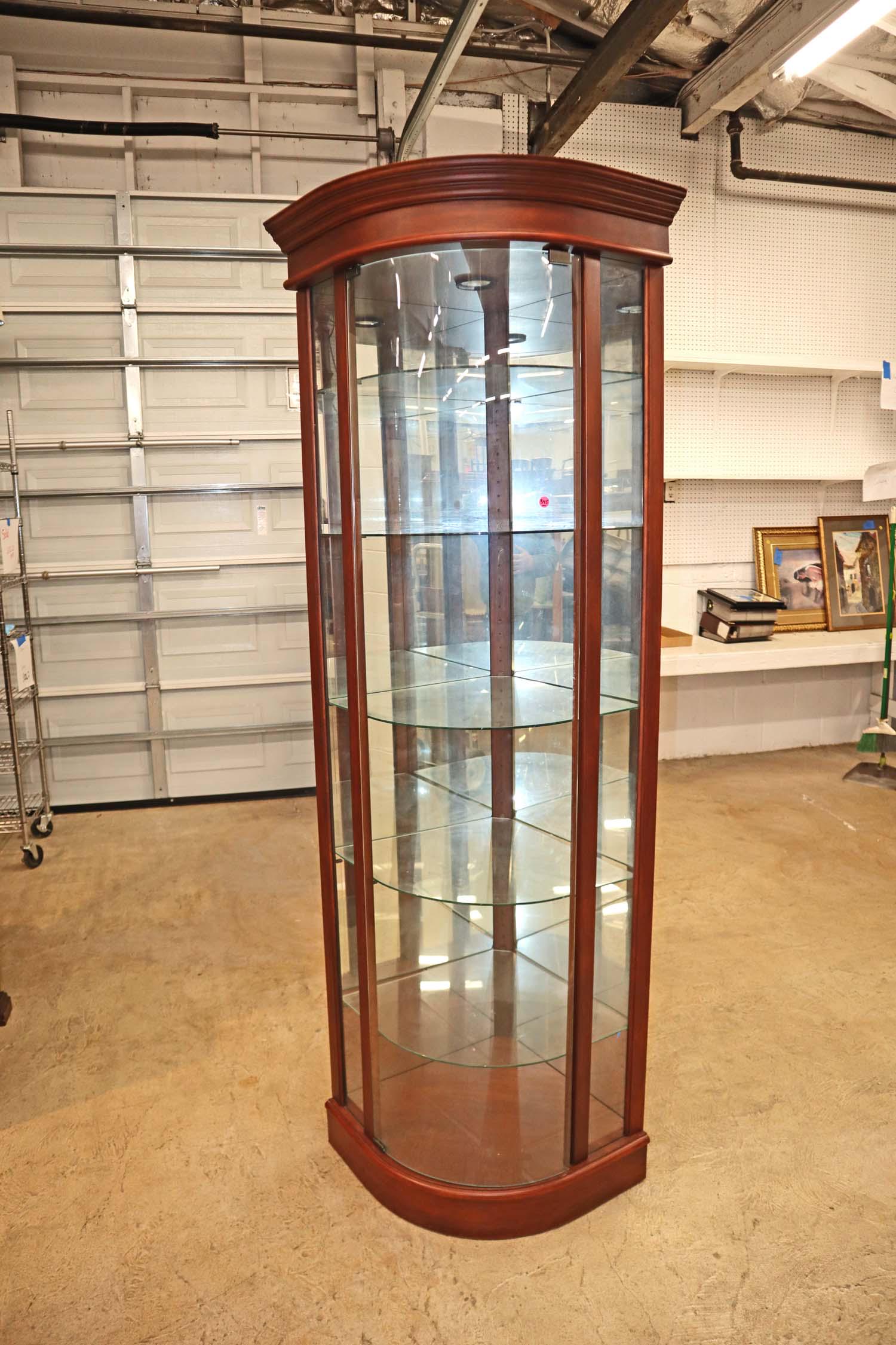 Philip Reinisch Co mahogany corner curio (1 of 4)