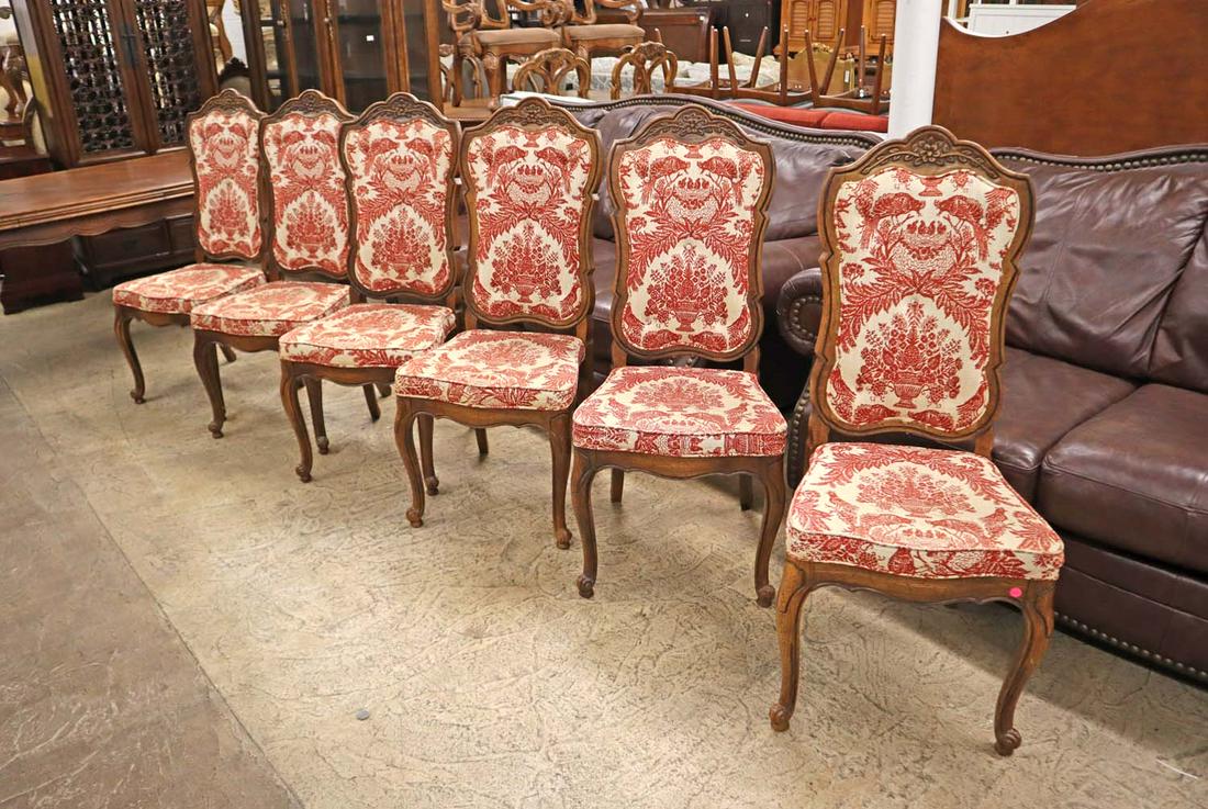 Set of 6 country French style dining room chairs (1 of 2)
