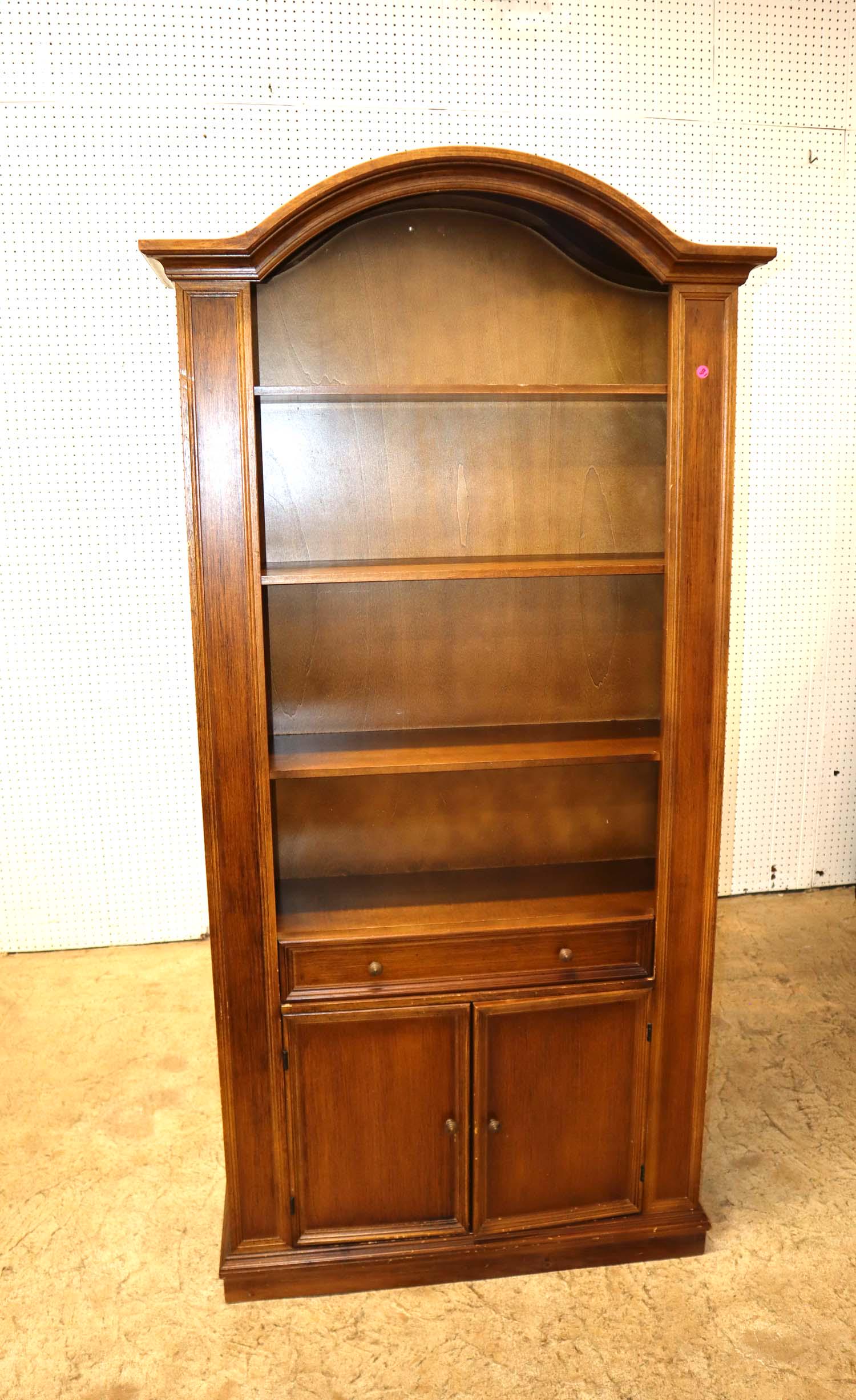 Vintage walnut open front wall cabinet (1 of 5)