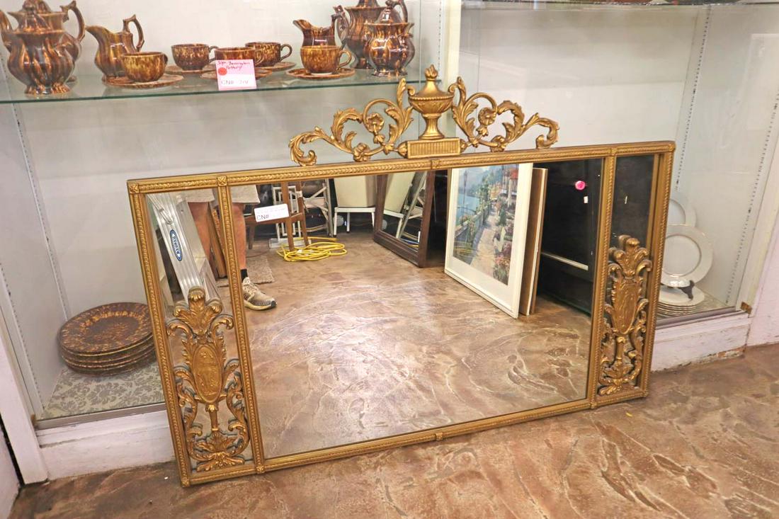 Vintage carved composition decorator mirror (1 of 3)