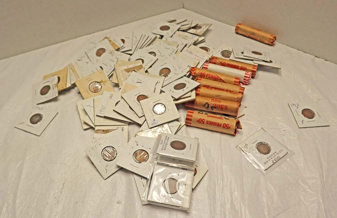 Approx. 110 wheat pennies 8 rolls wheat pennies (1 of 5)