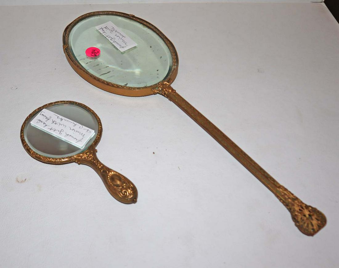 2 semi antique French hand mirrors (1 of 6)
