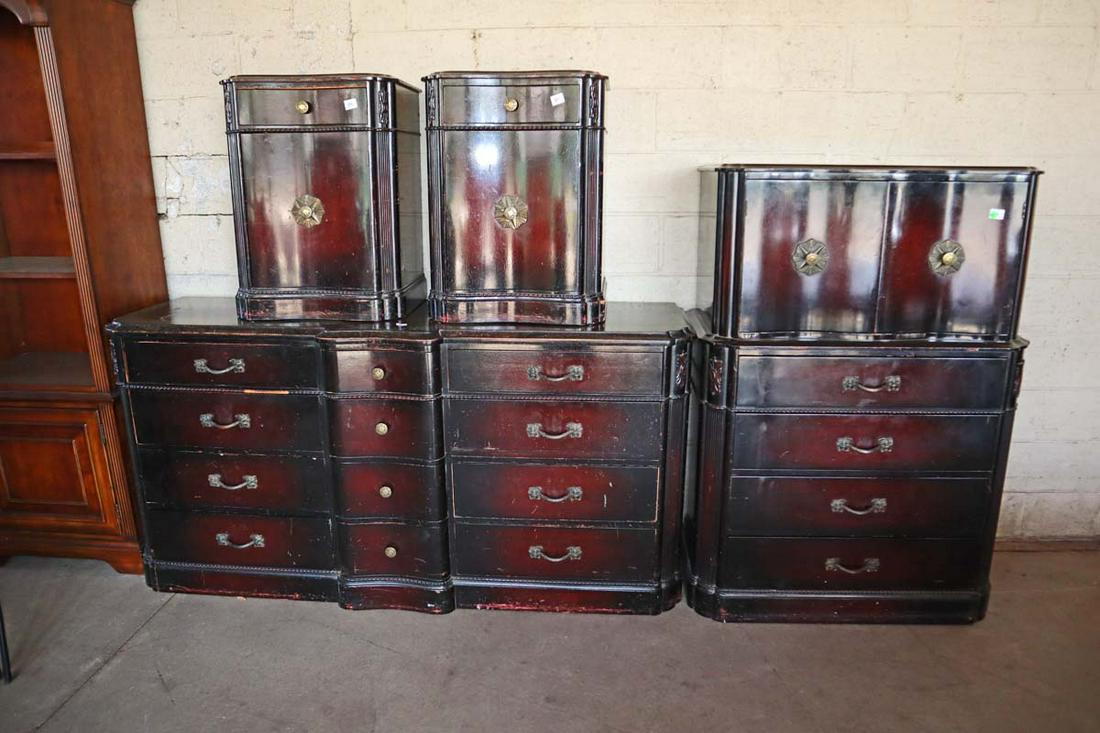 4pc vintage mahogany bed room set (1 of 4)