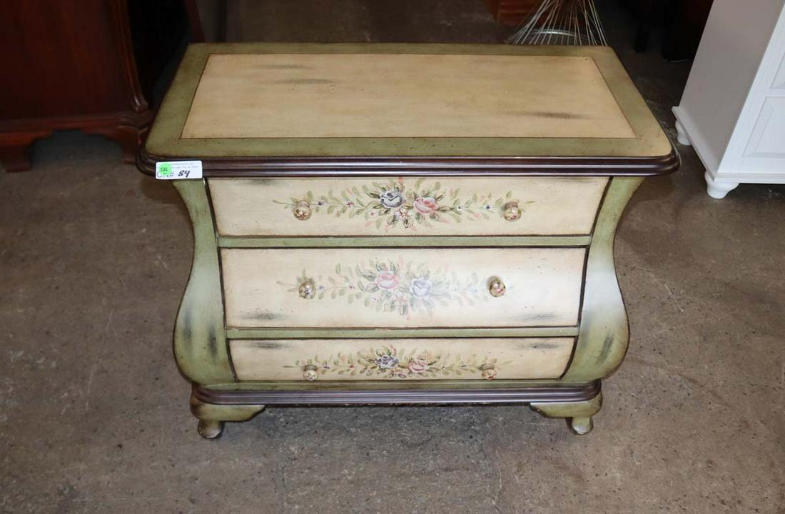 Paint decorated 3 drawer decorator chest (1 of 4)