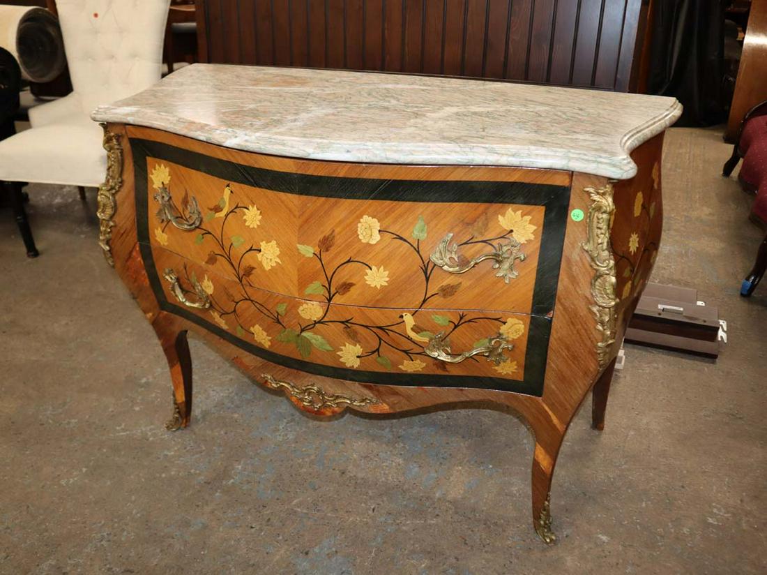 Vintage Italian FR style inlay MT commode (1 of 8)