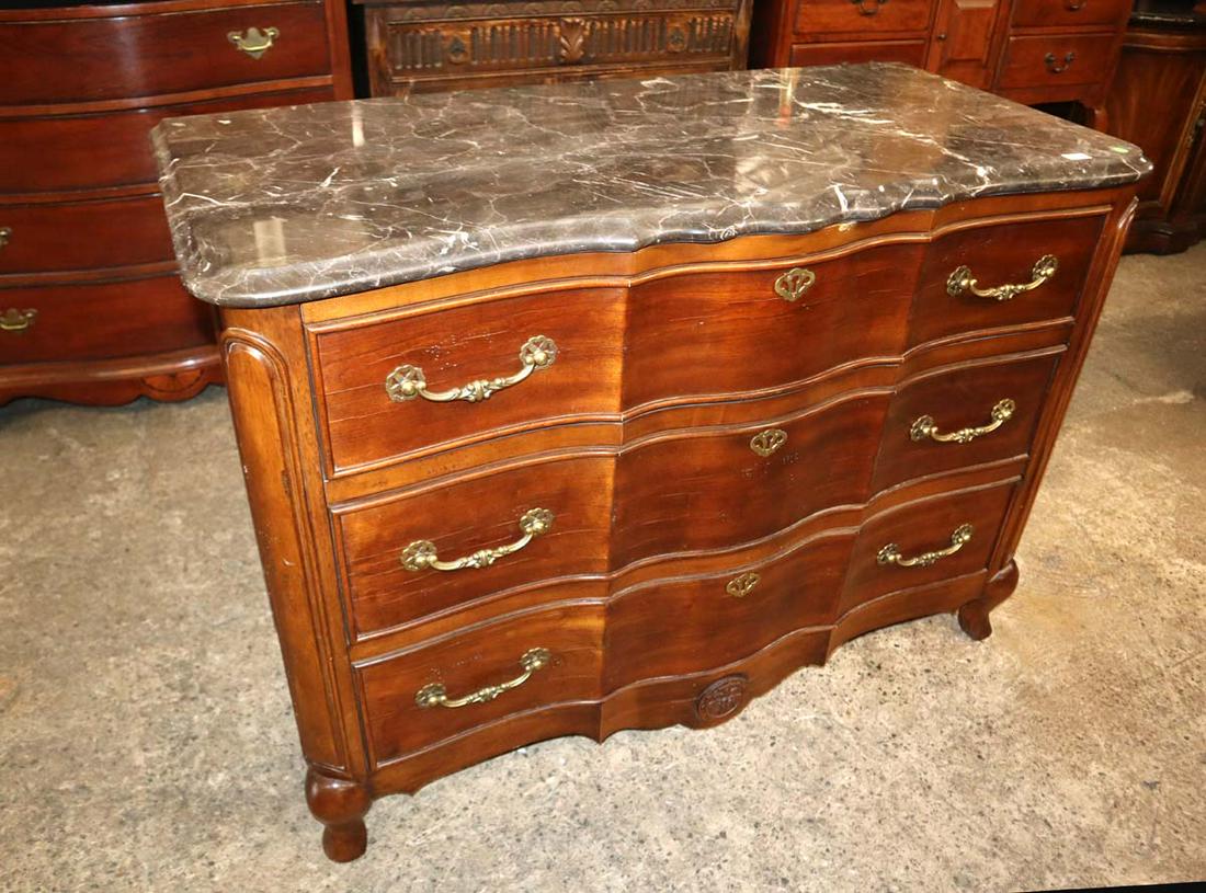 Bernhardt solid cherry marble top 3 drawer chest (0722) on Jun 19